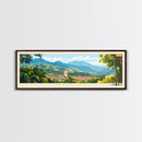 Monteria, Colombia Panoramic Travel Poster Canvas Print, Monteria, Colombia Painting, Colombia Art, Monteria Panoramic Travel Art, Travel Painting