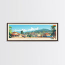 Obuasi, Ghana Panoramic Travel Poster Canvas Print, Obuasi, Ghana Painting, Ghana Art, Obuasi Panoramic Travel Art, Travel Painting