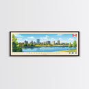 Peterborough, Canada Panoramic Travel Poster Canvas Print, Peterborough, Canada Painting, Canada Art, Peterborough Panoramic Travel Art, Travel Painting