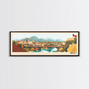 Puente Alto, Chile Panoramic Travel Poster Canvas Print, Puente Alto, Chile Painting, Chile Art, Puente Alto Travel Art, Guest Room Painting