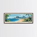 Sao Goncalo, Brazil Panoramic Travel Poster Canvas Print, Sao Goncalo, Brazil Painting, Brazil Art, Sao Goncalo Travel Art, Guest Room Painting
