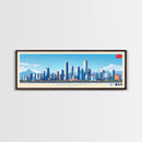 Shenyang, China Panoramic Travel Poster Canvas Print, Shenyang, China Painting, China Art, Shenyang Travel Art, Guest Room Painting