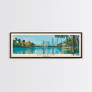 Bangkok, Thailand Panoramic Canvas Print, Bangkok, Thailand Painting, Thailand Art, Bangkok Travel Poster, Travel Art, Living Room Painting