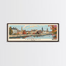Cambridge, England Panoramic Canvas Print, Cambridge, England Painting, England Art, Cambridge Travel Poster, Travel Art, Living Room Painting