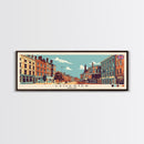 Leicester, England Panoramic Canvas Print, Leicester, England Painting, England Art, Leicester Travel Poster, Travel Art, Guest Room Painting