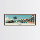 Medan, Indonesia Panoramic Canvas Print, Medan, Indonesia Painting, Indonesia Art, Medan Travel Poster, Travel Art, Guest Room Painting
