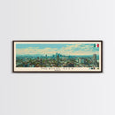 Mexico City, Mexico Panoramic Canvas Print, Mexico City, Mexico Painting, Mexico Art, Mexico City Travel Poster, Travel Art, Guest Room Painting
