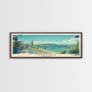 Tauranga, New Zealand Panoramic Canvas Print, Tauranga, New Zealand Painting, New Zealand Art, Tauranga Travel Poster, Travel Art, Guest Room Painting
