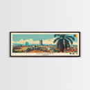 Yaounde, Cameroon Panoramic Canvas Print, Yaounde, Cameroon Painting, Cameroon Art, Yaounde Travel Poster, Travel Art, Guest Room Painting