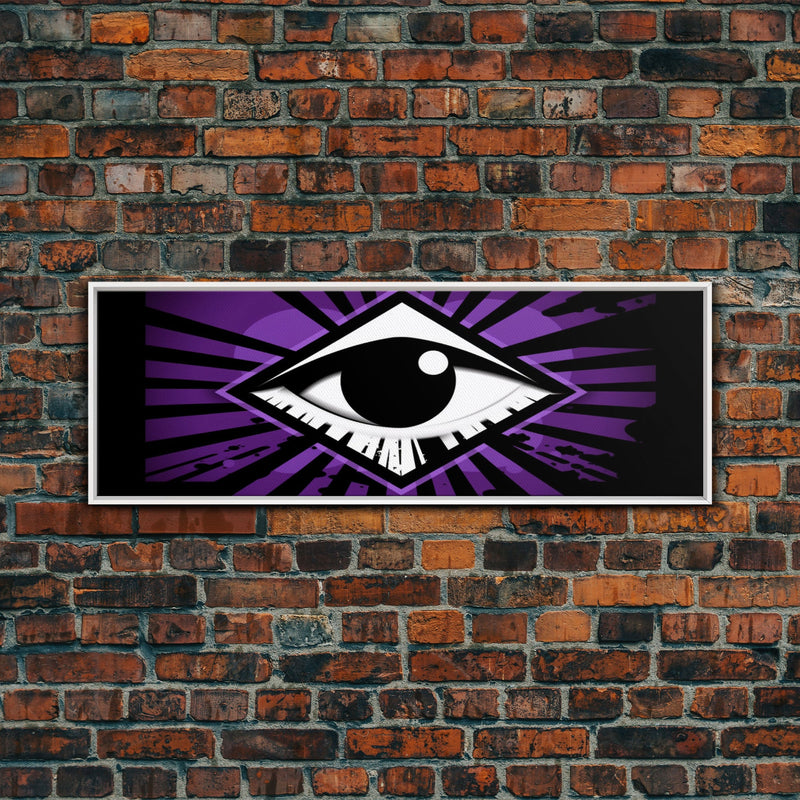 Violet All Seeing Eye Wall Art Print, Eye Canvas Art, Eye Of Horus Wall Art, Framed Art Print, Wall Decor, Panoramic, Wall Art, Canvas Print