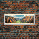 Black Canyon Of The Gunnison National Park, Panoramic Colorado Travel Art, National Park Print, Minimalist Travel Art, Midcentury Modern