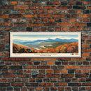 Shenandoah National Park Panoramic Virginia Travel Art, National Park Print, Minimalist Travel Art, Midcentury Modern Style Landscape