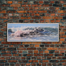 The Wave, Framed Canvas Print, Seascapes Wall Art, Ocean Decor, Ocean Water Wall Art, Home & Office Decoration