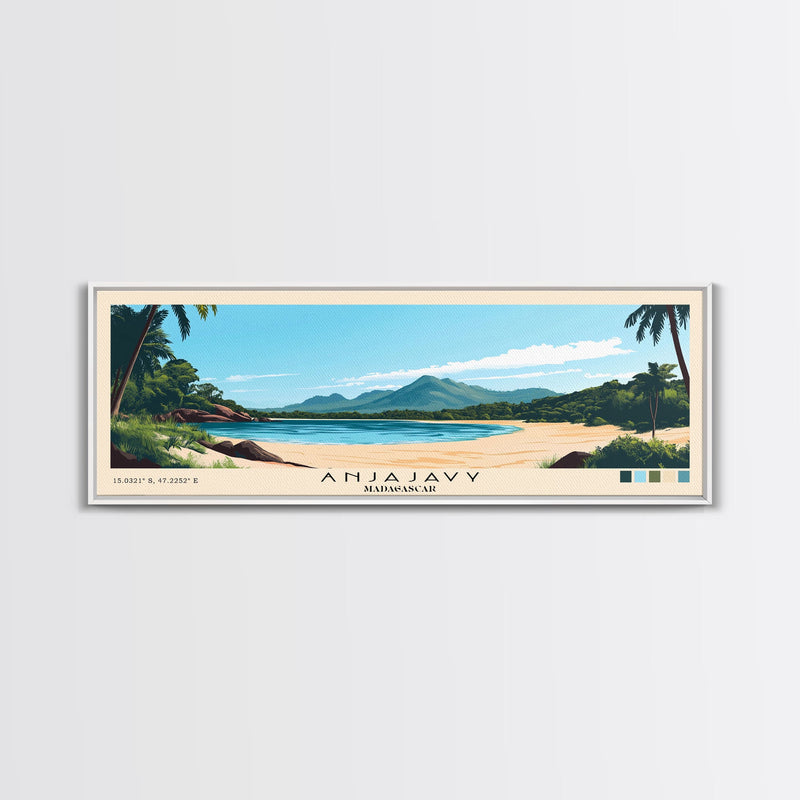 Anjajavy, Madagascar Panoramic Print, Vacation Gift, Madagascar Wall Art, Beach Painting, Beach Decor, Beach Or Lakehouse Art