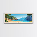 Cala Violina, Italy Panoramic Beach Print, Vacation Gift, Italy Wall Art, Framed Canvas Print, Framed Beach Painting