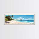 Carlisle Beach, Barbados Panoramic Beach Print, Vacation Gift, Barbados Wall Art, Framed Canvas Print, Framed Beach Painting
