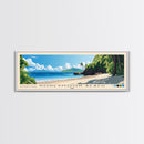 Honeymoon Beach, Fiji Panoramic Beach Print, Vacation Gift, Fiji Wall Art, Beach Painting, Beach Decor, Beach Painting