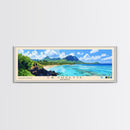 La Cuvette, Mauritius Panoramic Print, Vacation Gift, Mauritius Wall Art, Beach Painting, Beach Decor, Large Wall Art, Wood Frame Art