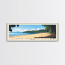 Pasir Tengkorak Beach, Malasyia Panoramic Print, Vacation Gift, Malasyia Wall Art, Beach Painting, Beach Decor, Large Wall Art, Wood Frame Art
