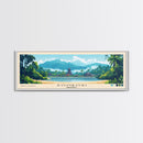 Sombori, Indonesia Panoramic Beach Print, Vacation Gift, Indonesia Wall Art, Beach Painting, Beach Decor, Beach Painting