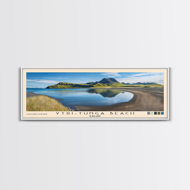 Ytri-Tunga Beach, Iceland Panoramic Print, Vacation Gift, Iceland Wall Art, Beach Painting, Beach Decor, Beach Or Lakehouse Art