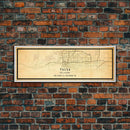 Panoramic Tulsa Map Art - Oklahoma - Custom City Streets Map Print -  University of Tulsa - Home Office Decor Map Decor Oklahoma Wall Art