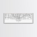 Panoramic Columbus City Map, Ohio Art, Map Print, Minimalist Wall Art, Canvas Art, Housewarming Gift, Street Map Art, Closing Gift