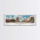 Beaumont Texas Panoramic Painting, Watercolor Framed Canvas Print, Scenic City Art, Travel Poster, Wall Hanging, Living Room Art, Gift Idea