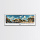 Round Rock Texas Panoramic Print, Elegant Framed Canvas Print, Travel Poster Art, Living Room Decor, Home Wall Art