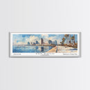 San Diego California Panoramic Print, Creative Framed Canvas Print, Travel Poster Art, Living Room Decor, Office Wall Art