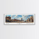 Toledo Ohio Panoramic Framed Canvas Print, Retro Style Wall Art, Living Room Decor, Unique Travel Poster, Artistic Office Gift, Original Artwork