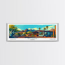 Gilbert Arizona Panoramic Wall Art Framed Canvas Print, Mid Century Modern Art, Pop Art Style, Travel Poster, Home Decor, Retro Style