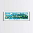 Chattanooga Tennessee Panoramic Painting, Mid Century Modern Framed Canvas Print, Retro Pop Art Travel Poster, Home Decor, City Print