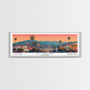 El Cajon California Panoramic Wall Art, Mid Century Modern Framed Canvas Print, Retro Pop Art Travel Poster, City Home Decor, Office Art