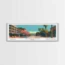 Henderson Nevada Panoramic Painting, Mid Century Modern Framed Canvas Print, City Art, Retro Pop Art Travel Poster, Living Room Decor, Home Office Art, Cityscape