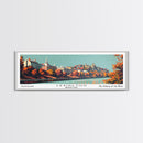 Lexington Kentucky Panoramic Painting, Mid Century Modern Framed Canvas Print, Retro Pop Art Travel Poster, Living Room Wall Decor