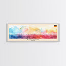 Bochum Germany Panoramic Travel Poster, Framed Canvas Print or Metal Wall Art, Travel Art, Home Decor, Panoramic Painting, Midcentury Art