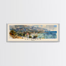 Kalamaria Greece Wall Art, Panoramic Travel Poster, Panoramic Framed Canvas Print, City Wall Art, Wall Hanging Home Decor, Travel Art