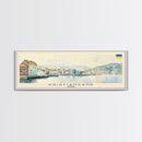 Kristiansand Norway Wall Art, Panoramic Travel Poster, Panoramic Framed Canvas Print, City Wall Art, Wall Hanging Home Decor, Travel Art