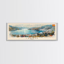Larissa Greece Wall Art, Panoramic Travel Poster, Panoramic Framed Canvas Print, City Wall Art, Wall Hanging Home Decor, Travel Art