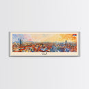 Niš Serbia Panoramic Travel Poster, Framed Canvas Print or Metal Wall Art, Travel Art, Home Decor, Panoramic Painting, Midcentury Art