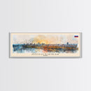 Novosibirsk Russia Travel Print Wall Art, Panoramic City Art, Travel Art, Wall Decor, Vacation Gift, Framed Canvas Print Or Metal Art