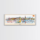 Stockholm Sweden Travel Art, City Art, Framed Canvas Print or Metal Wall Art, Europe Travel Poster, Panoramic Wall Art, Extra Wide Wall Art