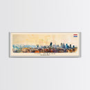 The Hague Netherlands Travel Print Wall Art, Panoramic City Art, Travel Art, Wall Decor, Vacation Gift, Framed Canvas Print Or Metal Art