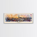 Trnava Slovakia Wall Art, Panoramic Travel Poster, Panoramic Framed Canvas Print, City Wall Art, Wall Hanging Home Decor, Travel Art