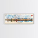 Tyumen Russia Panoramic Travel Poster, Framed Canvas Print or Metal Wall Art, Travel Art, Home Decor, Panoramic Painting, Midcentury Art