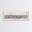 Yakutsk Russia Panoramic Travel Poster, Framed Canvas Print or Metal Wall Art, Travel Art, Home Decor, Panoramic Painting, Midcentury Art