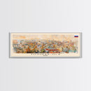 Yoshkar Ola Russia Panoramic Travel Poster, Framed Canvas Print or Metal Wall Art, Travel Art, Home Decor, Panoramic Painting, Midcentury Art