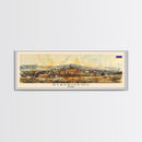 Stavropol Russia Panoramic Travel Poster, Framed Canvas Print or Metal Wall Art, Travel Art, Home Decor, Panoramic Painting, Midcentury Art