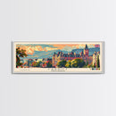 Cardiff United Kingdom Travel Art, City Art, Framed Canvas Print or Metal Wall Art, Europe Travel Poster, Panoramic Wall Art, Extra Wide Wall Art